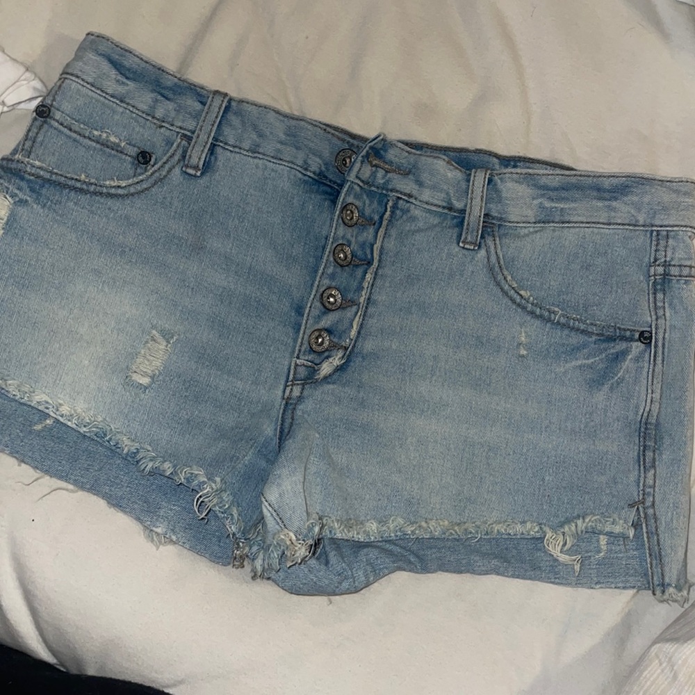 Free people low rise Jean shorts